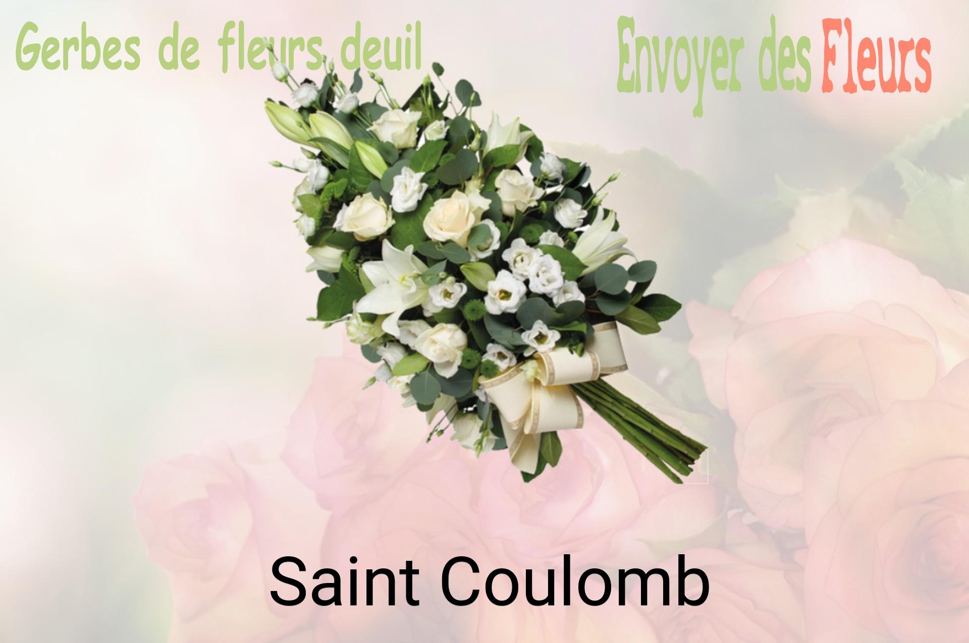 Gerbe de fleurs de deuil livrée à Saint-Coulomb